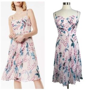 KAREN MILLEN Royal Ascot Floral Pleated Dress size 10